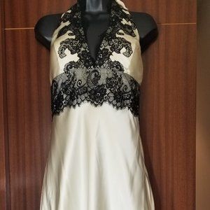 NWT White House Black Market Silk Ivory Dress 10